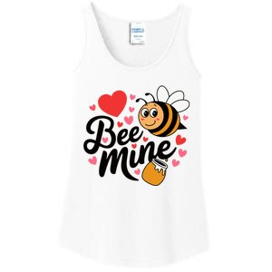 Bee Mine Heart Honey Valentine Ladies Essential Tank