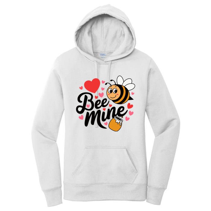 Bee Mine Heart Honey Valentine Women's Pullover Hoodie