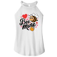 Bee Mine Heart Honey Valentine Women's Perfect Tri Rocker Tank