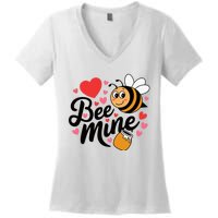 Bee Mine Heart Honey Valentine Women's V-Neck T-Shirt