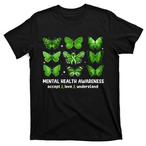 Butterfly Mental Health Awareness Accept Love Understand T-Shirt