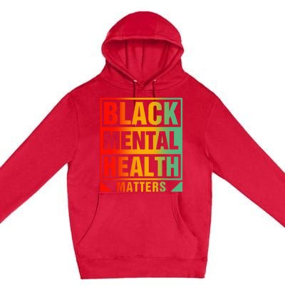 Black Mental Health Matters Human Brain Counselor Therapist Premium Pullover Hoodie