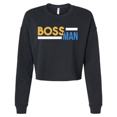 Boss Man Hoodie | Funny Cropped Pullover Crew