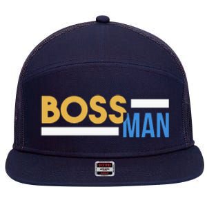 Boss Man Hoodie | Funny 7 Panel Mesh Trucker Snapback Hat