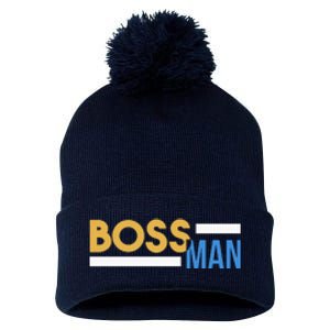 Boss Man Hoodie | Funny Pom Pom 12in Knit Beanie