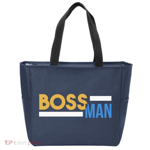 Boss Man Hoodie | Funny Zip Tote Bag