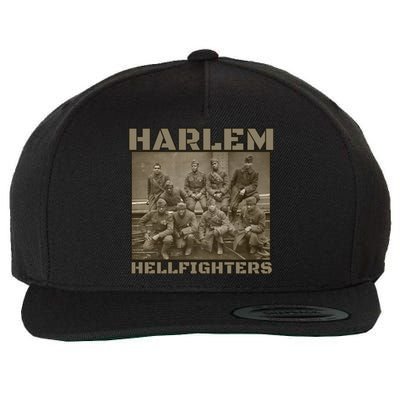 Black Military History Usa Black History Harlem Hellfighters Gift Wool Snapback Cap