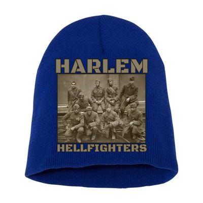 Black Military History Usa Black History Harlem Hellfighters Gift Short Acrylic Beanie