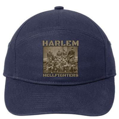 Black Military History Usa Black History Harlem Hellfighters Gift 7-Panel Snapback Hat