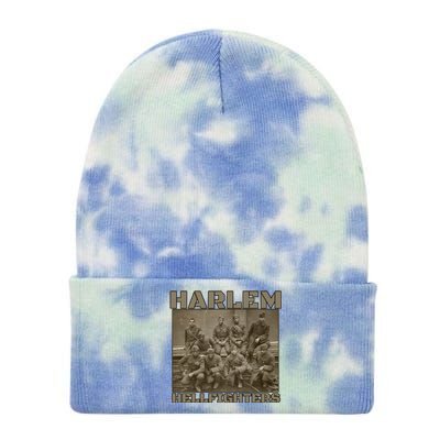 Black Military History Usa Black History Harlem Hellfighters Gift Tie Dye 12in Knit Beanie