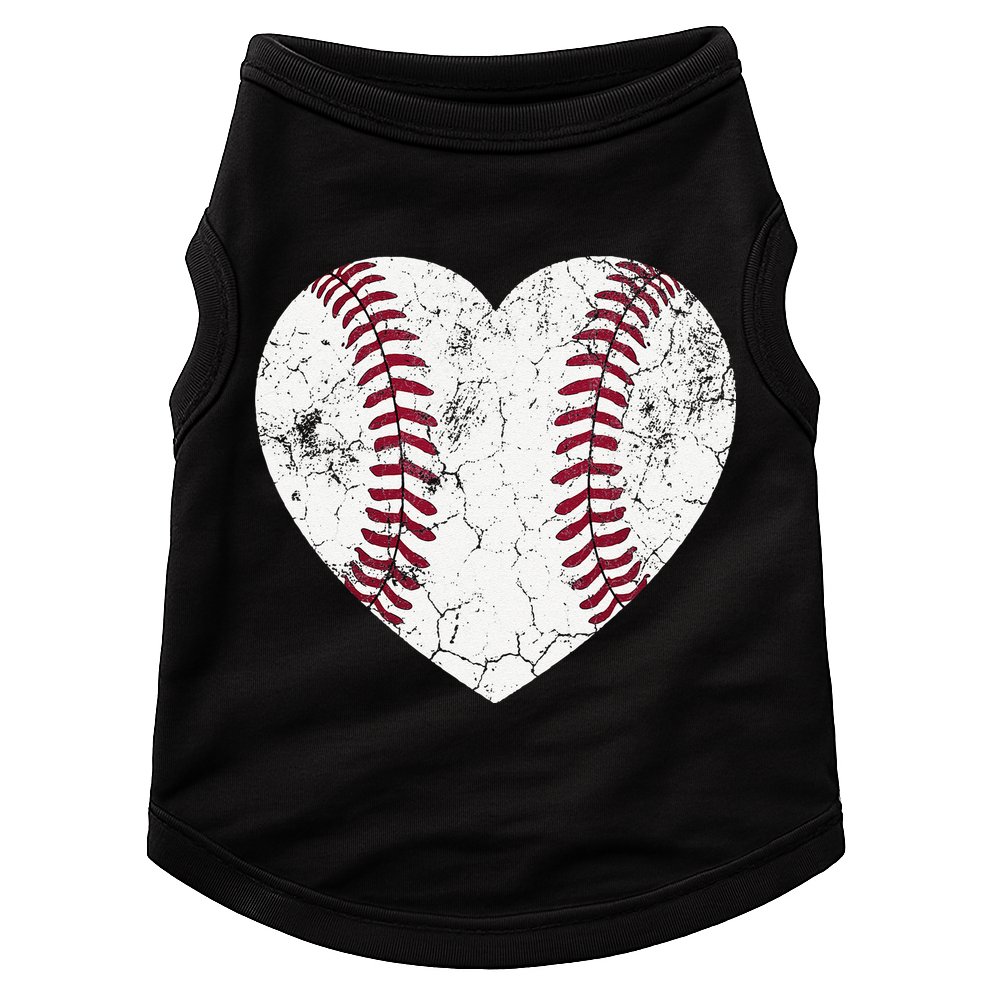 Ball Mom Heart Baseball Softball Mama Mothers Day Doggie Tank