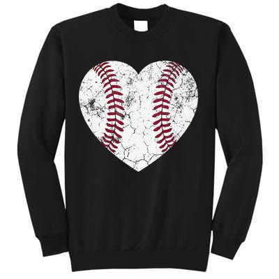 Ball Mom Heart Baseball Softball Mama Mothers Day Sweatshirt
