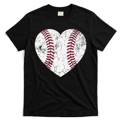 Ball Mom Heart Baseball Softball Mama Mothers Day T-Shirt