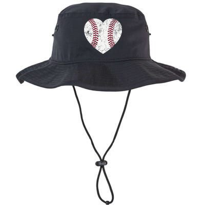 Ball Mom Heart Baseball Softball Mama Mothers Day Bucket Hat