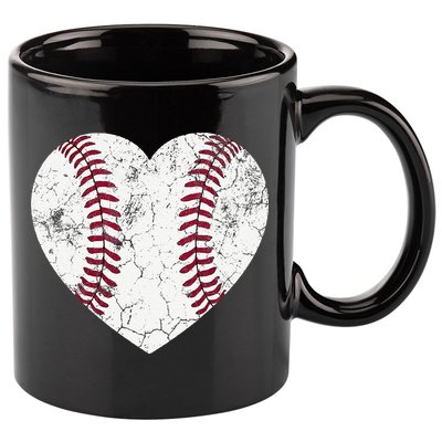 Ball Mom Heart Baseball Softball Mama Mothers Day 11oz C Handle Ceramic Mug