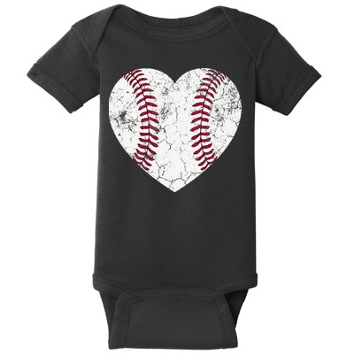 Ball Mom Heart Baseball Softball Mama Mothers Day Baby Bodysuit