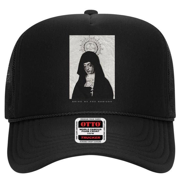 Bring Me Horizonnun Art High Crown Mesh Back Trucker Hat