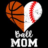 Ball Mom Heart Funny Baseball Basketball Mom Meaningful Gift Impact Tech Backpack