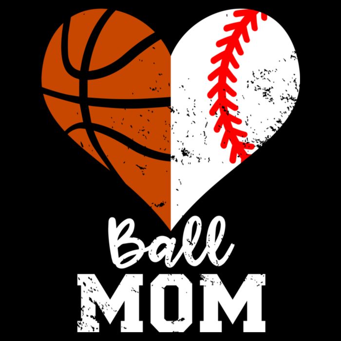 Ball Mom Heart Funny Baseball Basketball Mom Meaningful Gift Impact Tech Backpack