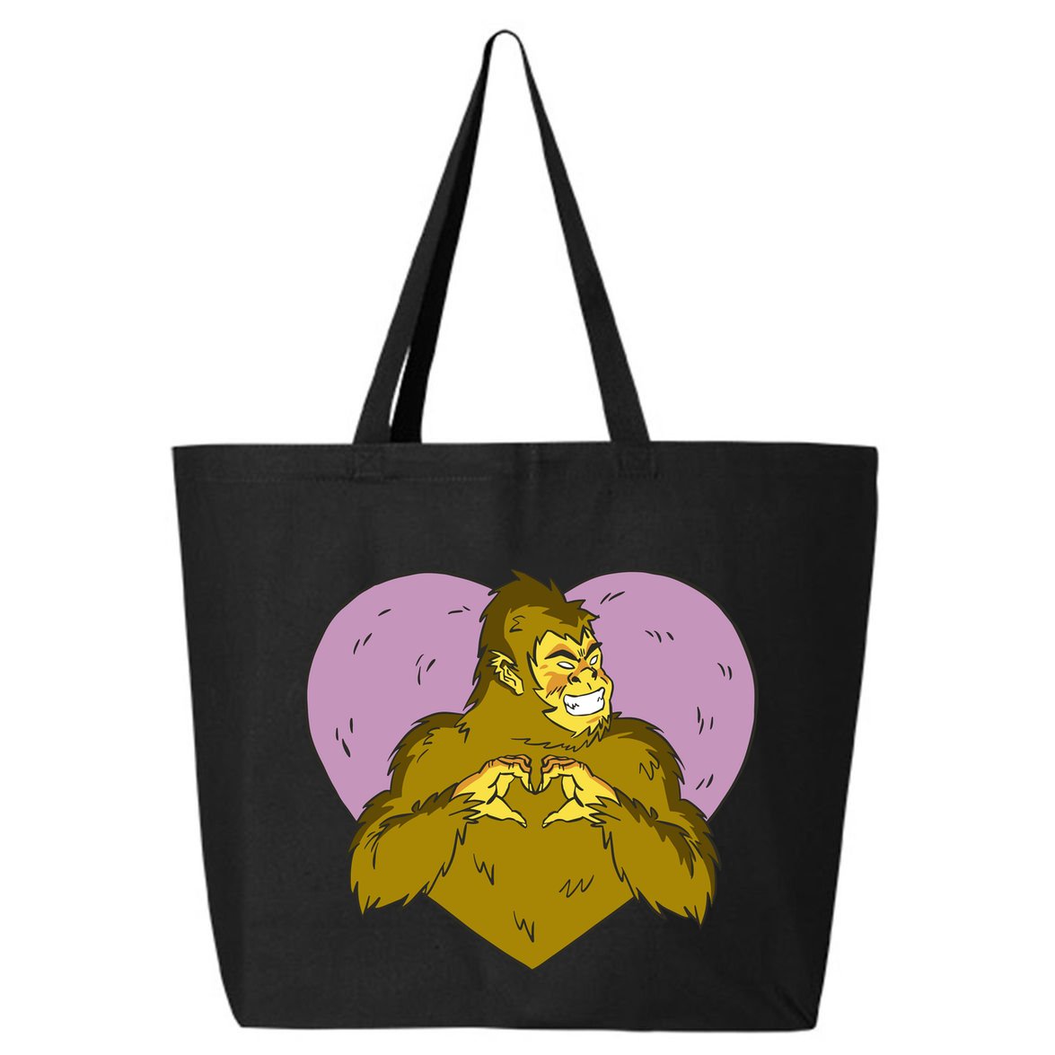 Bigfoot Monster Heart Cute Gift 25L Jumbo Tote
