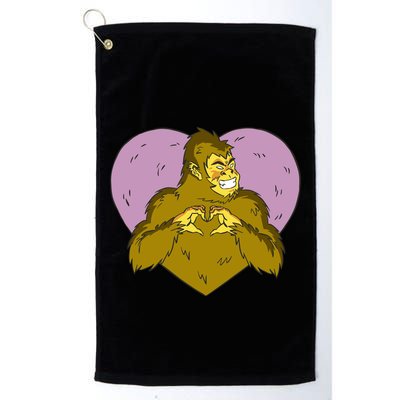 Bigfoot Monster Heart Cute Gift Golf Towel