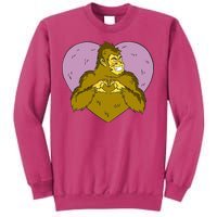 Bigfoot Monster Heart Cute Gift Sweatshirt