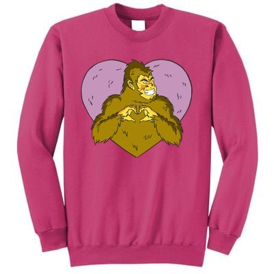 Bigfoot Monster Heart Cute Gift Sweatshirt