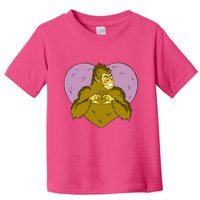 Bigfoot Monster Heart Cute Gift Toddler T-Shirt