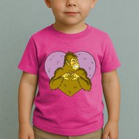 Bigfoot Monster Heart Cute Gift Toddler T-Shirt