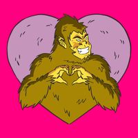 Bigfoot Monster Heart Cute Gift Toddler T-Shirt