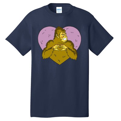 Bigfoot Monster Heart Cute Gift Tall T-Shirt