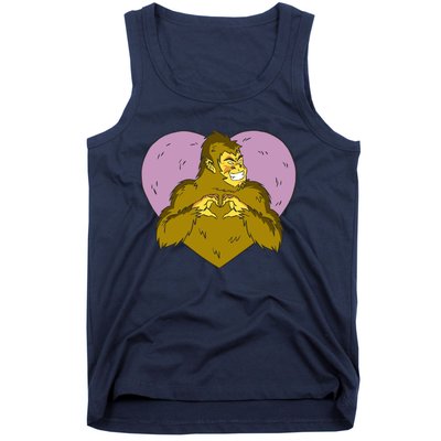 Bigfoot Monster Heart Cute Gift Tank Top