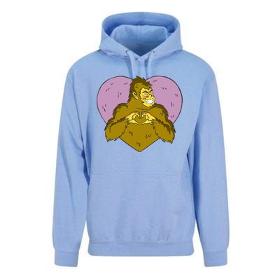 Bigfoot Monster Heart Cute Gift Unisex Surf Hoodie