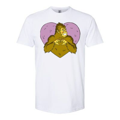 Bigfoot Monster Heart Cute Gift Softstyle CVC T-Shirt