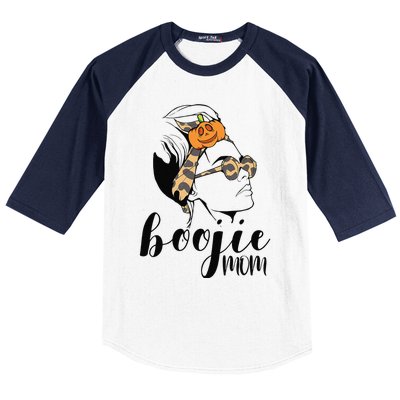 Boojie Mom Halloween Costume Mom Pumpkin Mommy Gift Baseball Sleeve Shirt