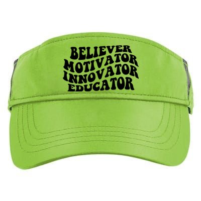 Believer Motivator Innovator Educator Retro Gift Adult Drive Performance Visor