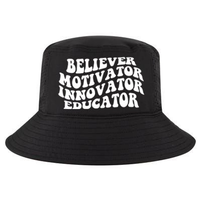 Believer Motivator Innovator Educator Retro Gift Cool Comfort Performance Bucket Hat