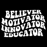 Believer Motivator Innovator Educator Retro Gift 7-Panel Snapback Hat