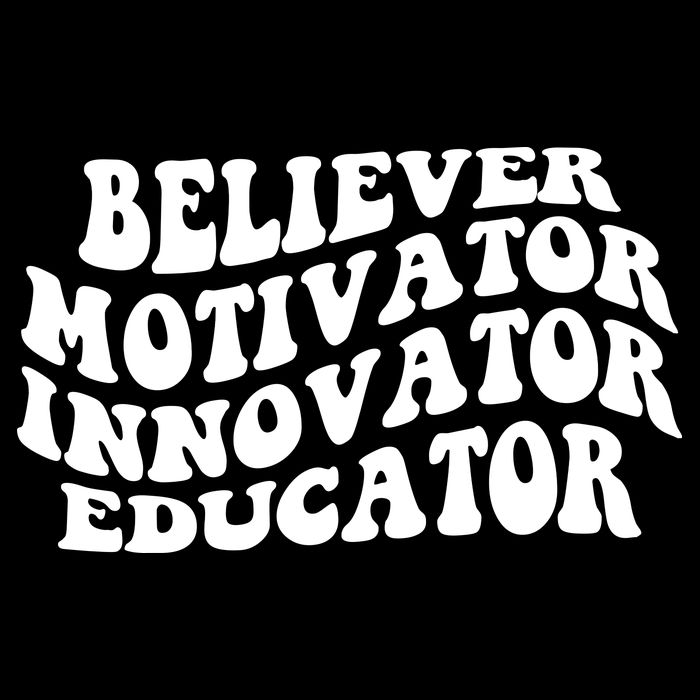 Believer Motivator Innovator Educator Retro Gift 7-Panel Snapback Hat