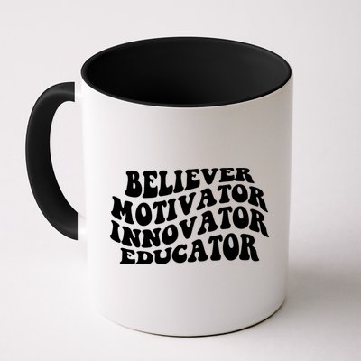 Believer Motivator Innovator Educator Retro Gift Mug