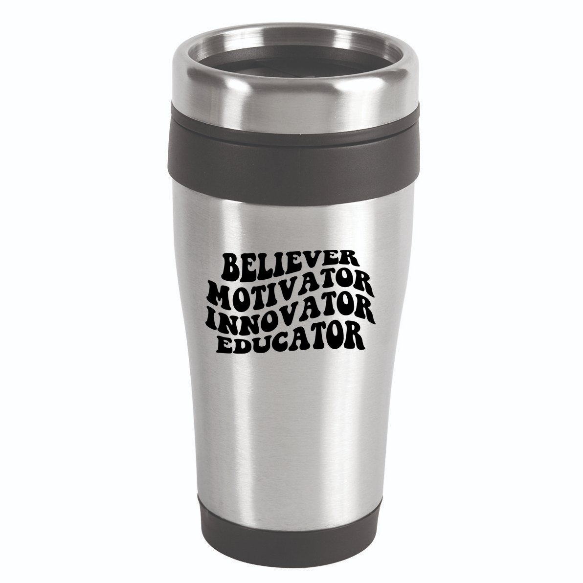 Believer Motivator Innovator Educator Retro Gift 16oz Travel Tumbler