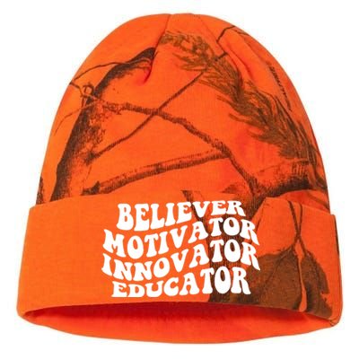 Believer Motivator Innovator Educator Retro Gift Kati Licensed 12" Camo Beanie