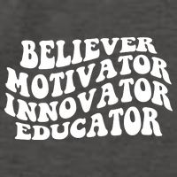 Believer Motivator Innovator Educator Retro Gift Vector Backpack