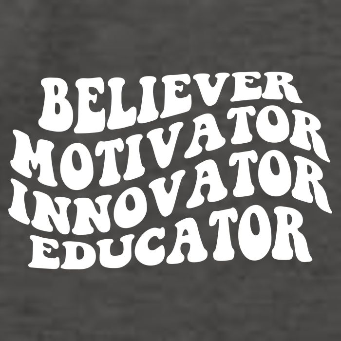 Believer Motivator Innovator Educator Retro Gift Vector Backpack