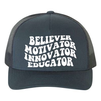 Believer Motivator Innovator Educator Retro Gift Yupoong Adult 5-Panel Trucker Hat