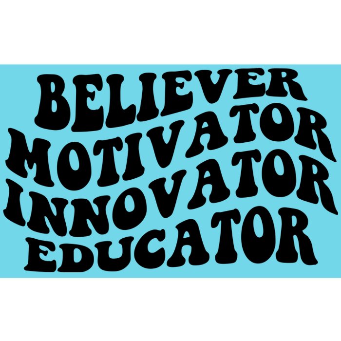 Believer Motivator Innovator Educator Retro Gift Bumper Sticker