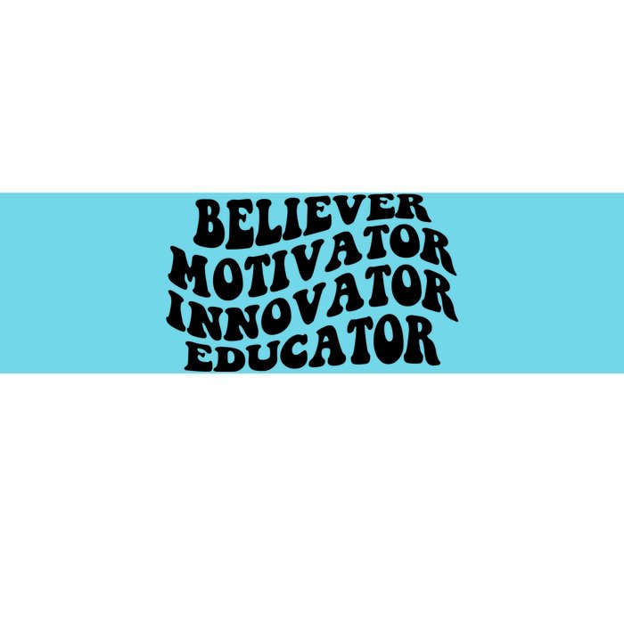 Believer Motivator Innovator Educator Retro Gift Bumper Sticker