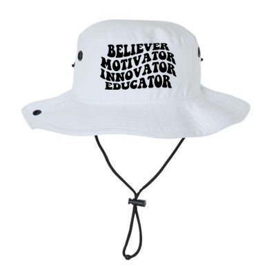 Believer Motivator Innovator Educator Retro Gift Legacy Cool Fit Booney Bucket Hat