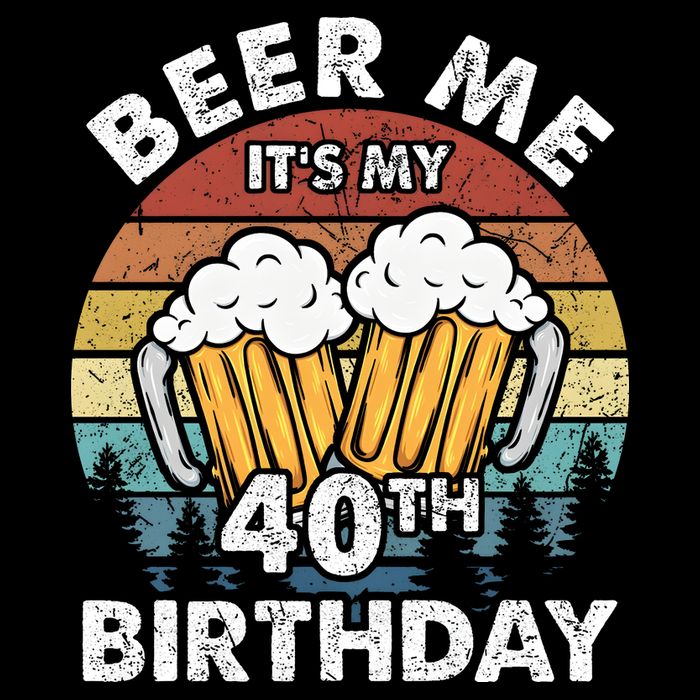 Beer Me Its My 40th Birthday Vintage Baby Bodysuit