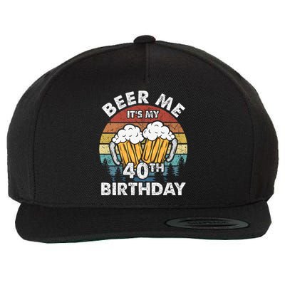 Beer Me Its My 40th Birthday Vintage Wool Snapback Cap